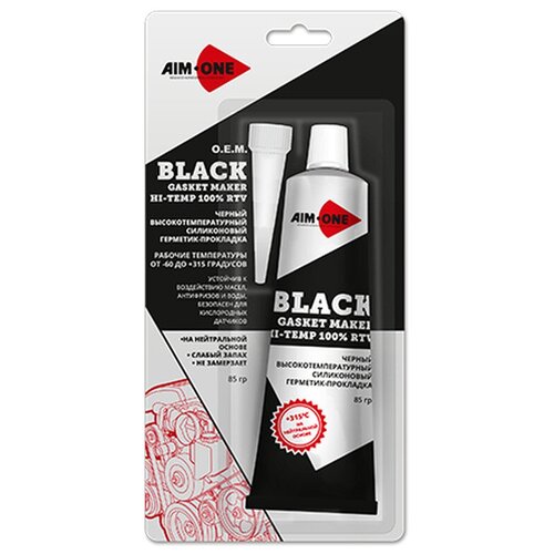 Герметик Для Прокладок Черный Aim-One 85гр Gm-Bk0085 AIM-ONE арт. GM-BK0085