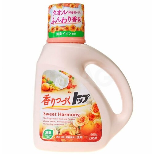 Жидкое средство для стирки белья с дезодорирующим эффектом "Сладкая гармония" LION Top/