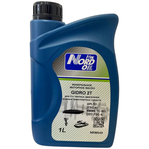 NORD OIL Моторное масло минеральное для двухтактных двигателей Gidro 2Т, 1л