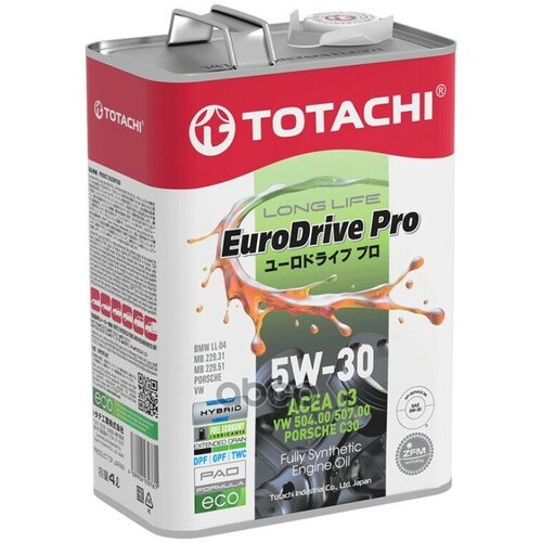 TOTACHI Totachi Eurodrive Pro Ll Fully Synthetic 5W-30 Api Sn, Acea C3 4Л