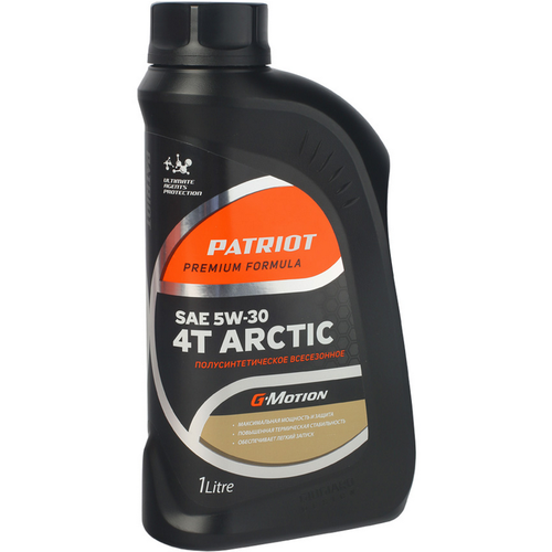 Масло для 4х тактного двигателя PATRIOT G-Motion 5W30 4Т ARCTIC 1л (полусинтетика) 850030100 (PATRIOT)