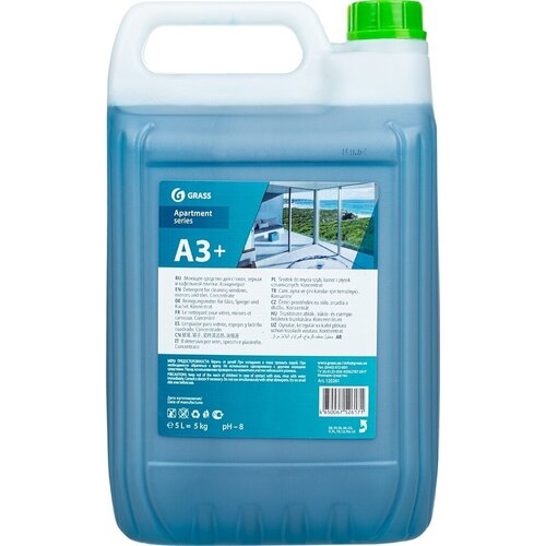 Средство для мытья стекол и зеркал и кафеля GRASS Apartment series, 5 л