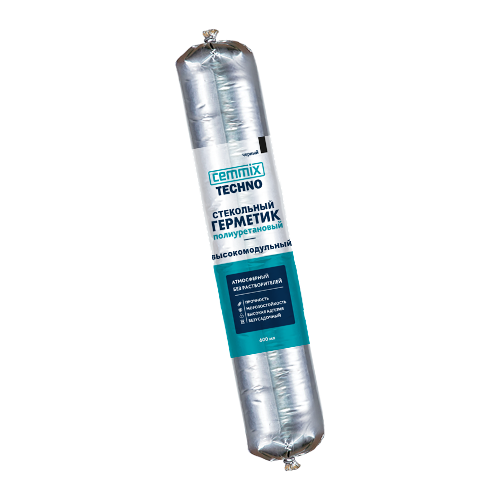 Клей-герметик полиуретановый стекольный Cemmix, 600 мл, черный