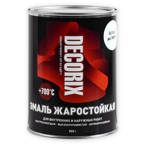 Эмаль жаростойкая Decorix (0,8кг) белый +700°С (0752-06 DX)