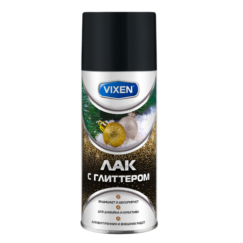 Лак с глиттером, золото Vixen VX-24014 210мл