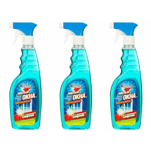 Золушка Средство для мытья стекол, Чистые окна, с нашатырным спиртом, 500 мл, 3 шт