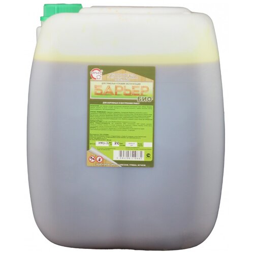 Биозащитный состав для древесины барьер БИО мореный дуб, канистра 20 кг 4665296510662