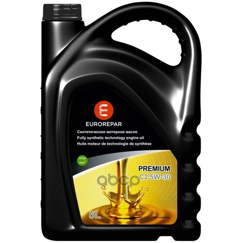 Моторное масло Eurorepar 5W30 синтетическое Premium C2 канистра 5 л