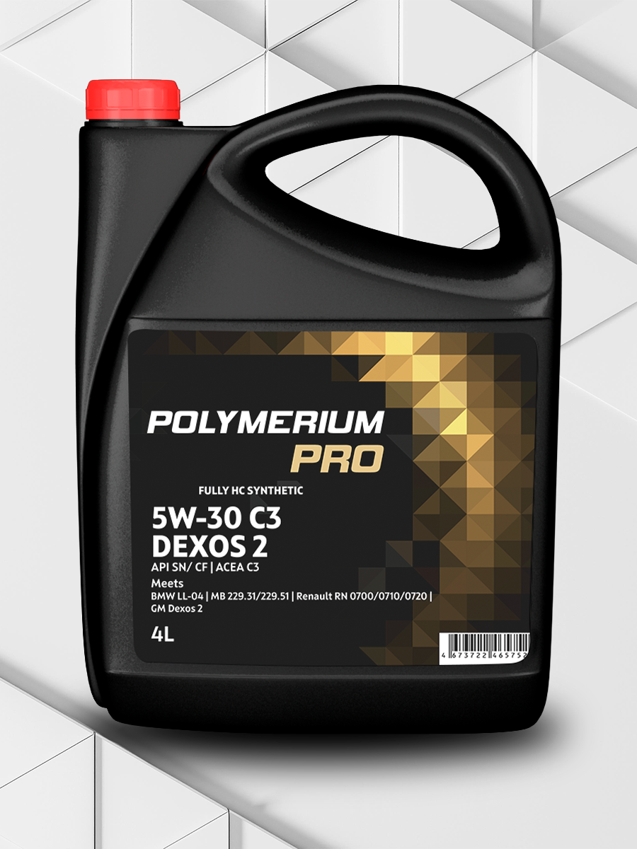 Моторное масло POLYMERIUM PRO 5W-30 C3 Dexos2 SN 4L