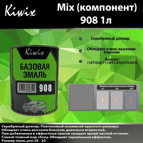 Компонент микс 908 Kiwix mix 1л Серебро, Хром