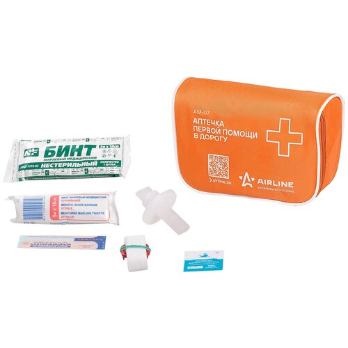 Аптечка первой помощи в дорогу, текстильный футляр AIRLINE AIRLINE - 1