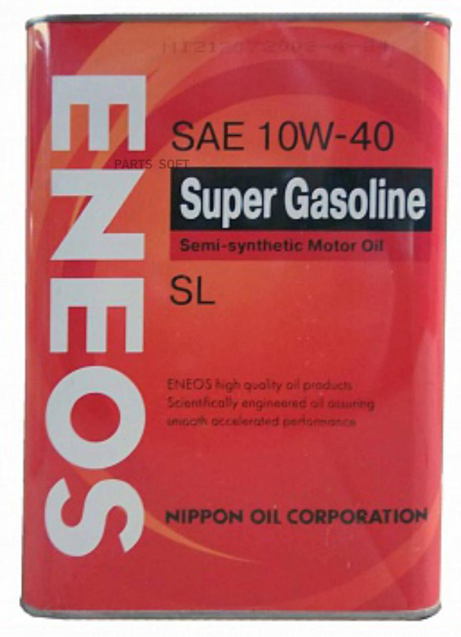 Моторное масло ENEOS Super Gasoline Semi-Synthetic SAE 10W-40 (4л) ENEOS 8801252021964 | цена за 1 шт