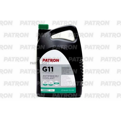 Антифриз 5кг (4.4л) - Зеленый Готовый, Patron Green G11, Tl 774-C, Sae J1034, N600690, Ms-7170, Man 324 Nf, Mb 325.0, B0400240, 6901599, 1286083 PATRON арт. PCF4005