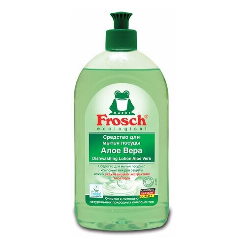Средство для мытья посуды 500 мл FROSCH "Алоэ Вера" (Германия), ЭКО, пуш-пул, 1706453, 1 шт.