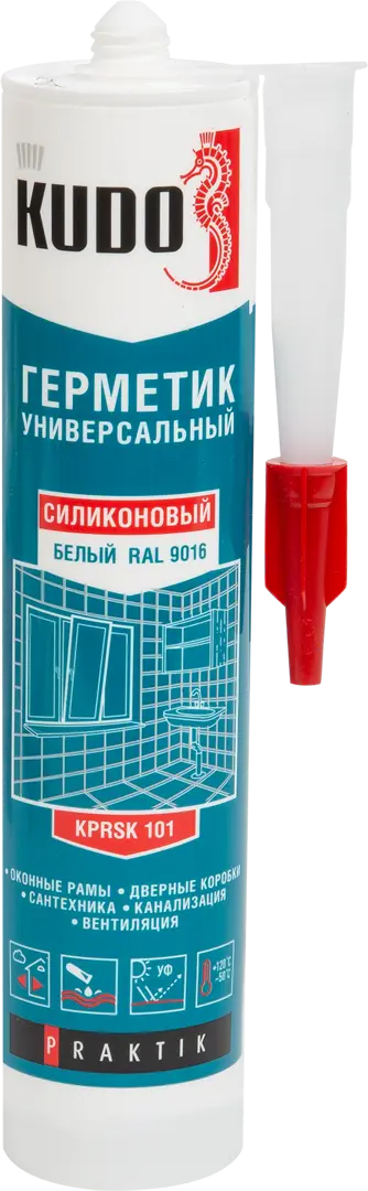 Герметик силиконовый Kudo Praktik универсальный белый 260 мл