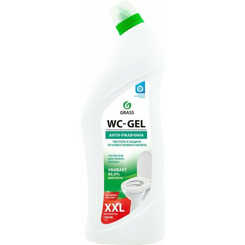 Чистящее средство GRASS WC- Gel для сантехники, ванной кухни, унитаза от ржавчины, 1500 мл.
