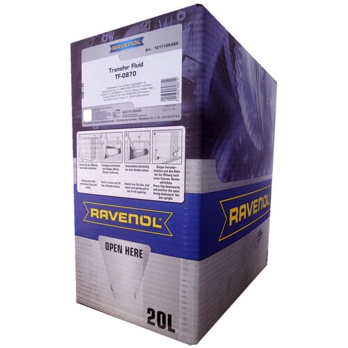 RAVENOL 4014835828612 Масло трансмиссионное RAVENOL Transfer Fluid TF-0870 (20 л) ecobox 1шт