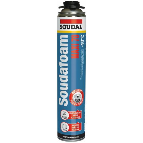 Пена монтажная SOUDAL SOUDAFOAM MAXI 70 профессиональная, всесезонная (870 мл) 118316