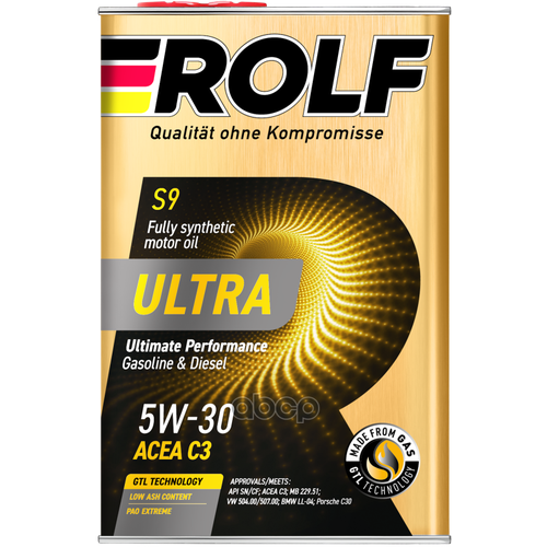 ROLF Rolf Ultra Sae 5W-30 Acea C3 Api Sn/Cf, 4Х4l