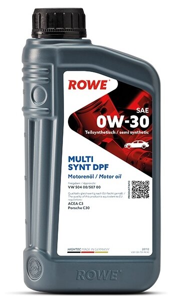 ROWE 20112-0010-99 Масло моторное HIGHTEC MULTI SYNT DPF SAE 0W-30 1