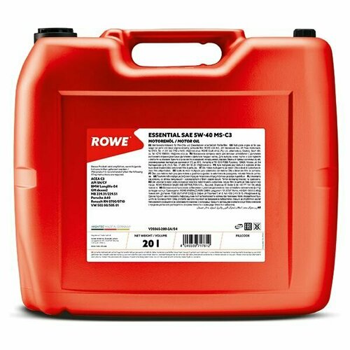 Масло моторное ROWE ESSENTIAL SAE 5W-40 MS-C3 (20 л)
