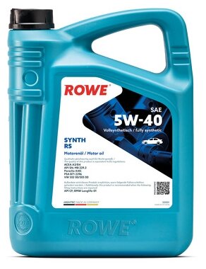 Масло моторное ROWE HIGHTEC SYNT RS SAE 5W-40 HC-D (20 л)