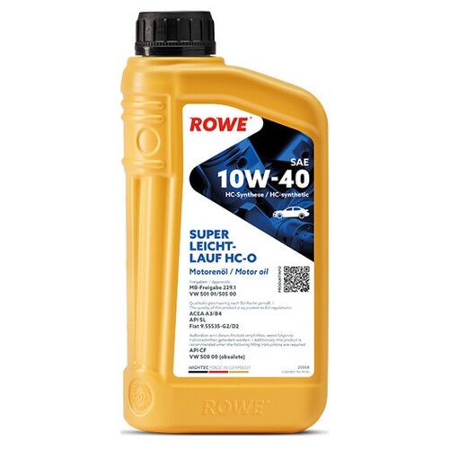 Моторное масло ROWE HIGHTEC SUPER LEICHTLAUF 10W-40 HC-O (1 л)