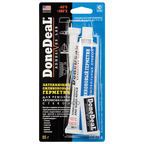 DD6754 DoneDeal Затекающий герметик силиконовый для ремонта стекол 85 г