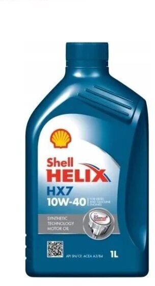 SHELL 550051574 Масло моторное SHELL Helix HX7 SN+ 10W-40 полусинтетическое 1 л 550051574