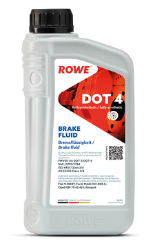 ROWE 25101001099 25101-0010-99 ROWE HIGHTEC Brake Fluid DOT 4 (1л) Тормозная жидкость