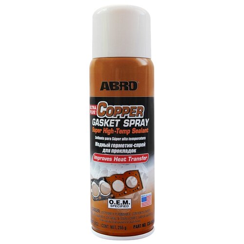 Герметик спрей Abro Copper Gasket Spray медный для прокладок 255 г