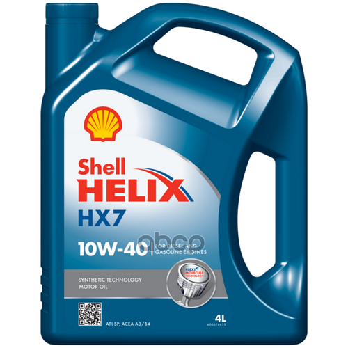 Shell Масло Моторное Shell Helix Hx7 10W40 4Л