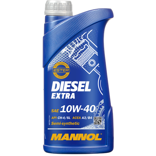 Масло mannol 10w40 diesel extra api sl/ch-4/acea a3/b3 1л п/с mn7504-1