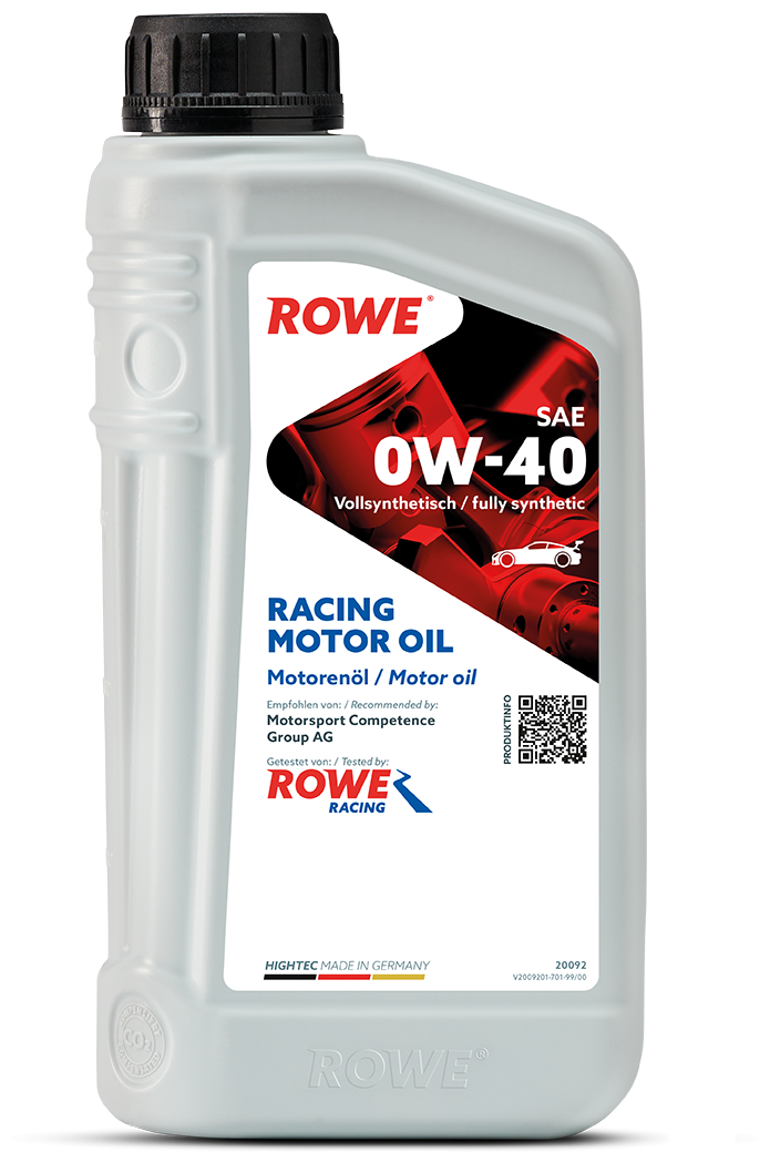 Синтетическое моторное масло ROWE Hightec Racing Motor Oil SAE 0W-40, 5 л