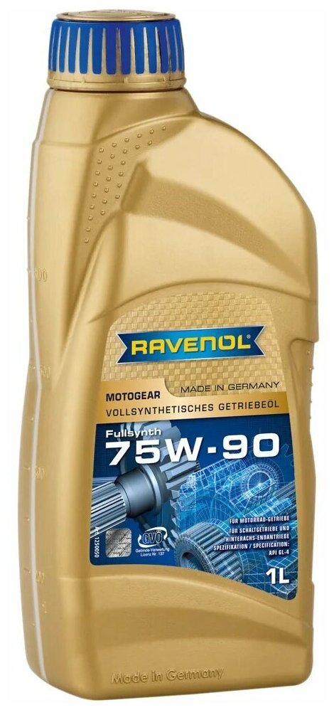 RAVENOL 1250050-001-01-999 Трансмиссионное масло RAVENOL Motogear SAE 75W-90 GL-4 (1л)