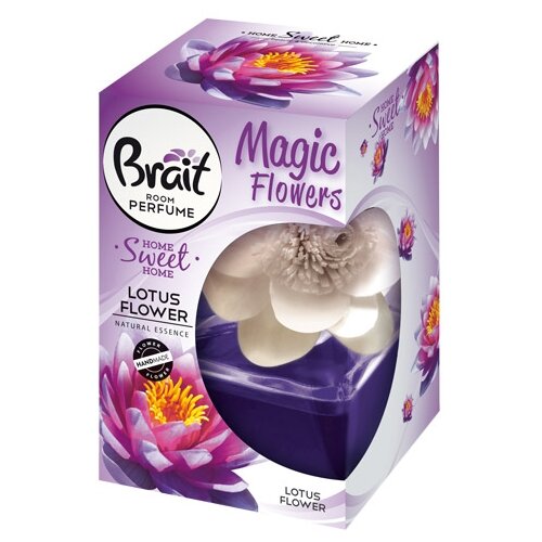 Brait Home Perfume Home Sweet Home Magic Flowers Lotus Flowers Декоративный освежитель воздуха с диффузором в форме цветка Цветок лотоса 75 мл