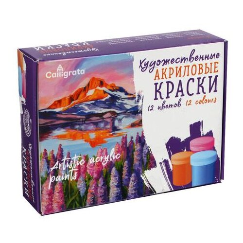 Calligrata Акриловые краски Художественные (4871054), 20 мл, 12 цв.