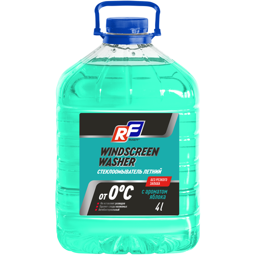 Жидкость для стеклоомывателя RUSEFF windscreen washer летний, 0°C, 4 л