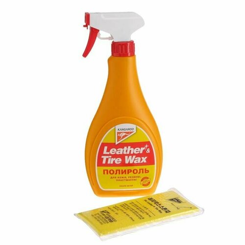Полироль Leather & Tire Wax для кожи, резины и пластмассы, 500 мл (комплект из 2 шт)