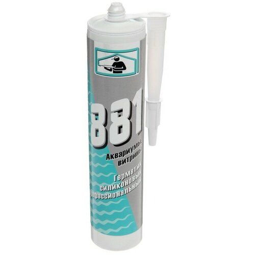 Герметик MASTERSIL 881, силиконовый, для аквариумов, черный, 310 мл 9584476