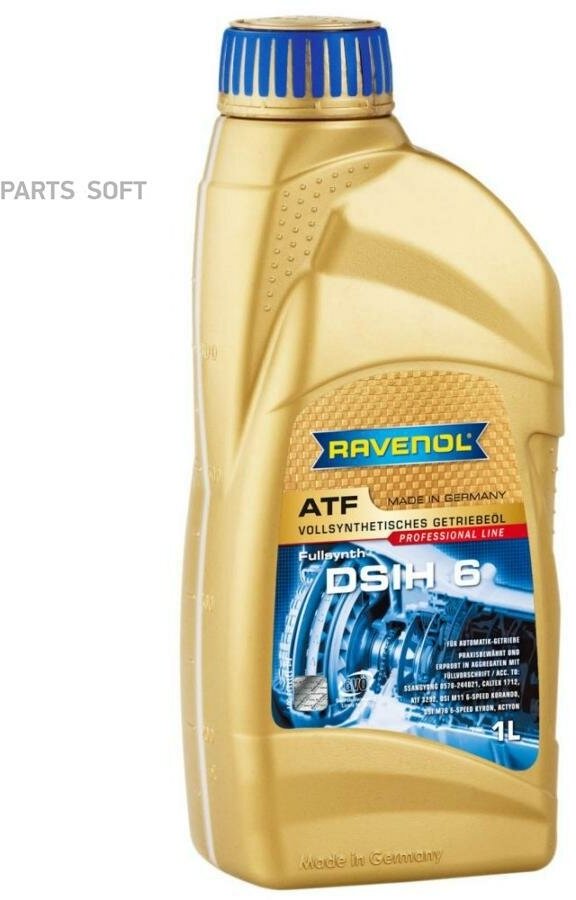 RAVENOL 4014835803770 Трансмиссионное масло RAVENOL ATF DSIH 6 (1л) new