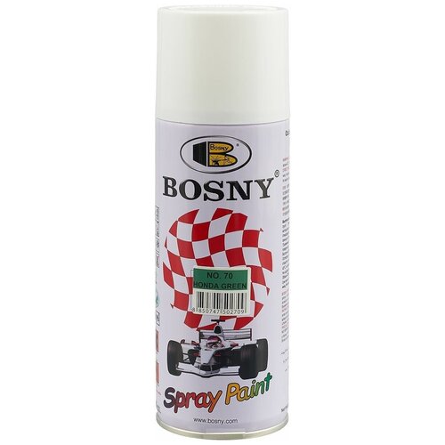 Спрей краска Bosny Spray Paint акриловая универсальная 400 мл зеленая лазурная