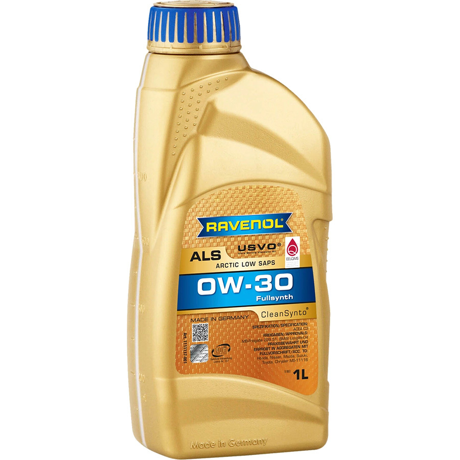 Моторное масло Ravenol Arctic Low SAPS ALS 0W-30, 1 л