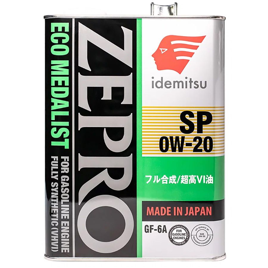 Моторное масло Idemitsu Zepro Eco Medalist SP 0W-20, 4 л