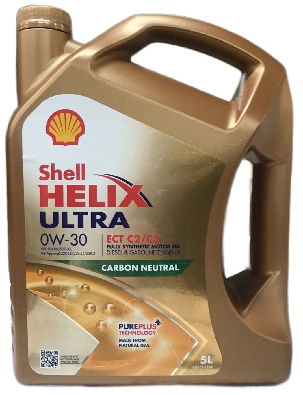 Shell Масло Моторное Shell Helix Ultra Ect 0W-30 Синтетическое 5 Л 550046307