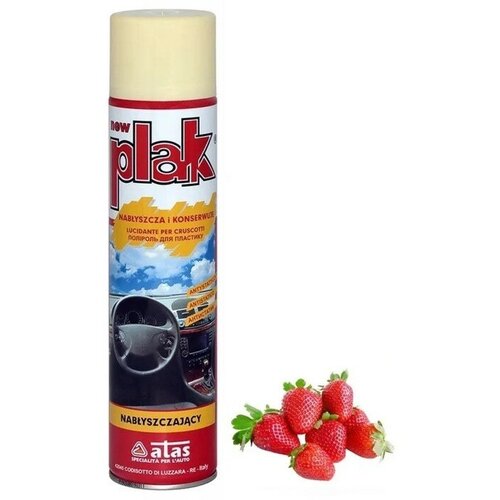 Полироль пластика Plak atas, клубника, аэрозоль, 200 мл 7549011 .