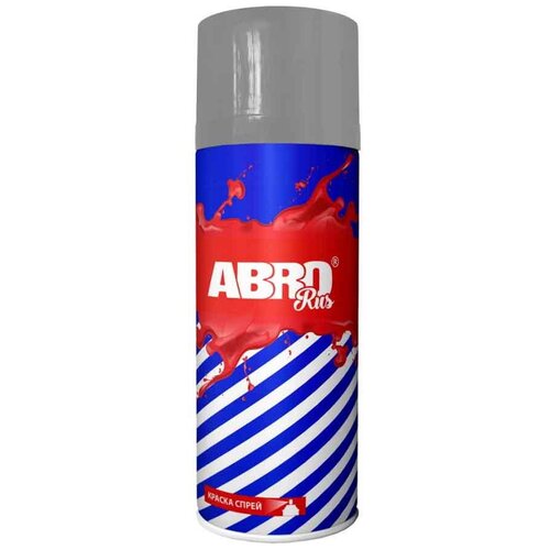 Краска спрей Abro Rus Spray Paint акриловая для внутренних и наружных работ 473 мл серая для бамперов