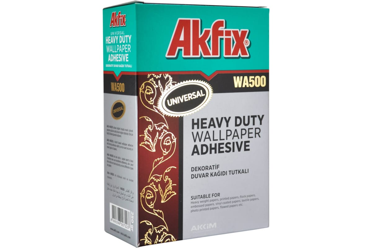 Обойный клей Akfix WA500 для тяжелых обоев, 250 гр.