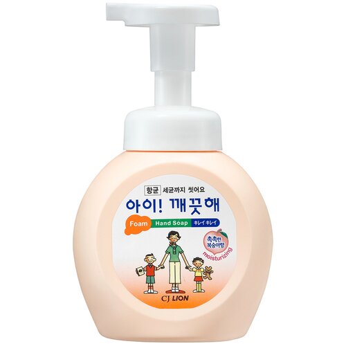 LION Ai kekute foaming handsoap peach 250ml bottle (Moisturising) Пенное мыло для рук с персиком