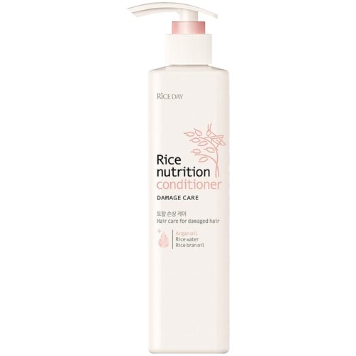 Cj lion rice day восстанавливающий кондиционер для поврежденных и ослабленных волос, 470 мл.